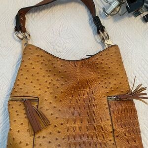 Ostrich Tan Leather Women's Bag
